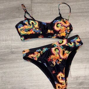 Dragon Print Bikini Set